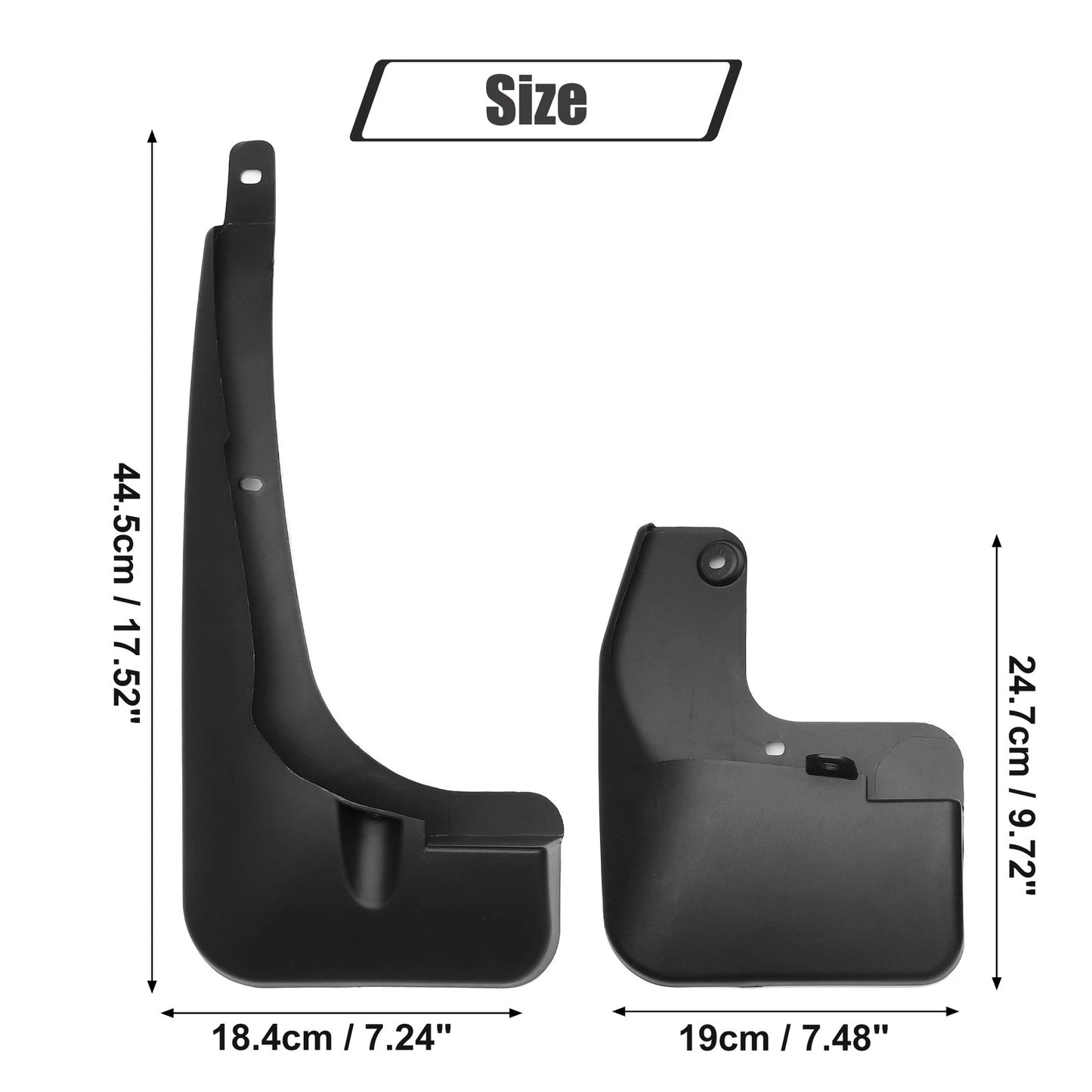 Mud Flaps Splash Guards for Toyota RAV4 (2016-2018) Black 1 Set