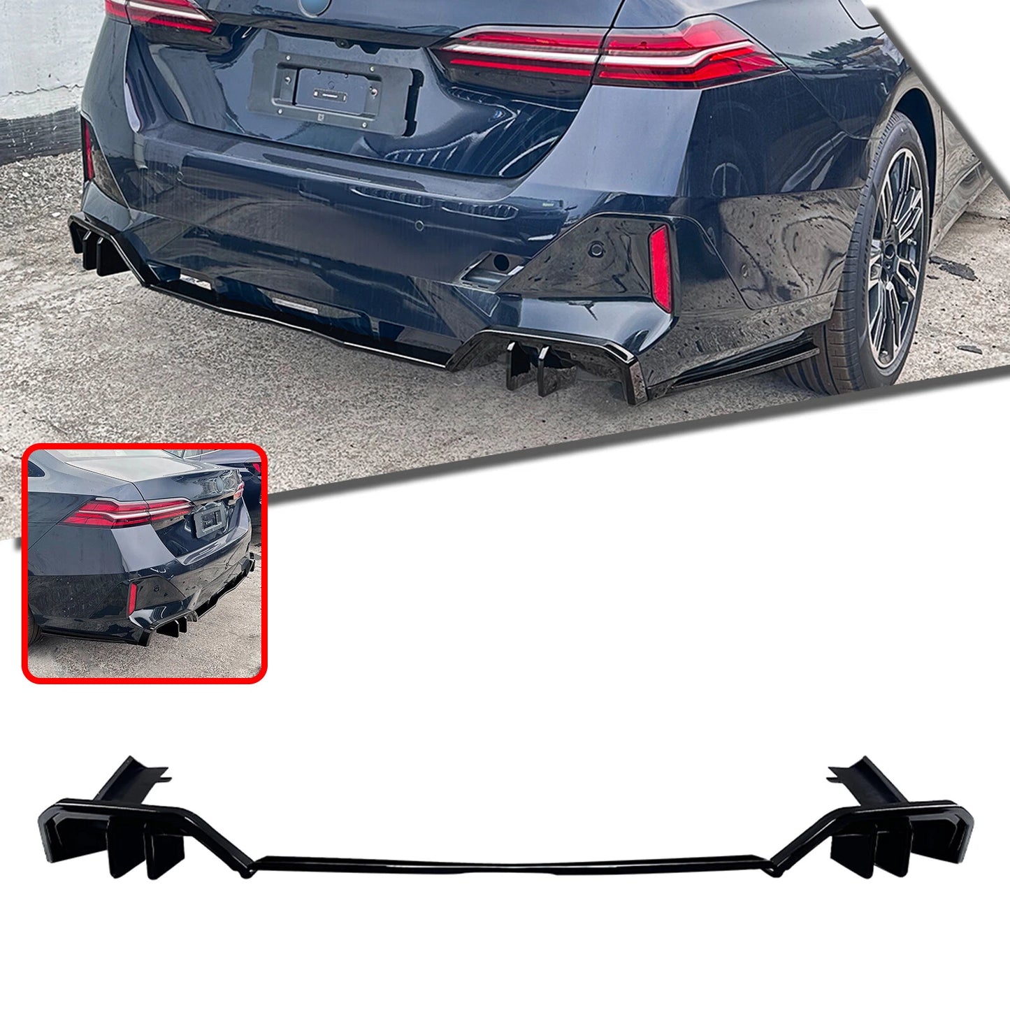 Rear Bumper Diffuser Lip for BMW 5 Series I5 G60 M Sport (2024)