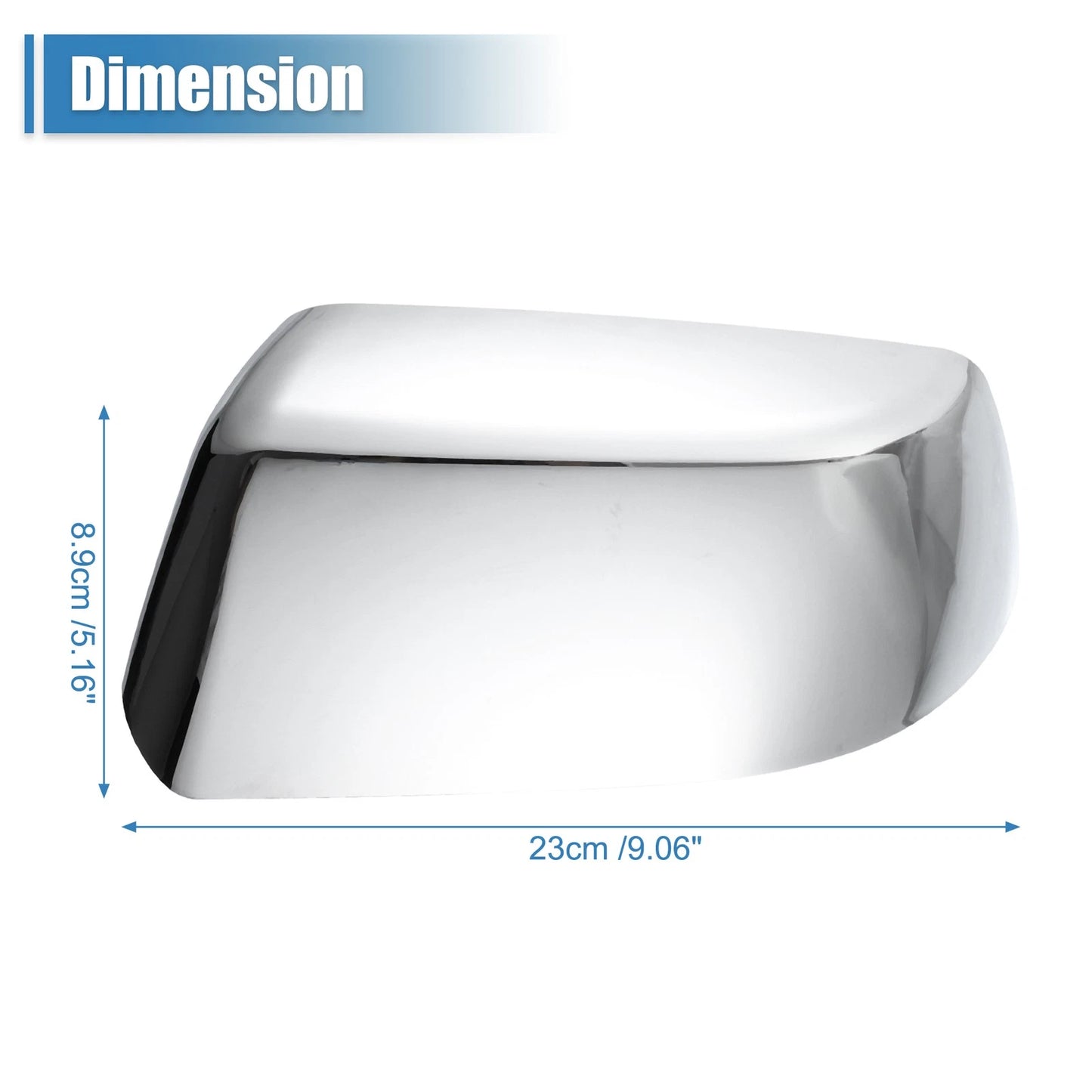 Chrome Plated Half Mirror Covers Cap for Chevy Suburban Tahoe GMC