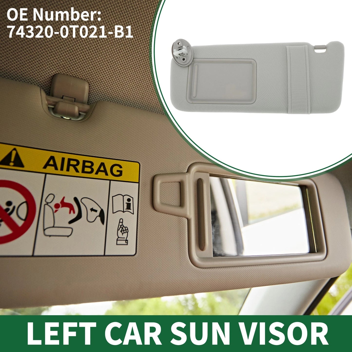 Car Sun Visor for Toyota Venza 2009-2015 with Mirror (2009-2015)