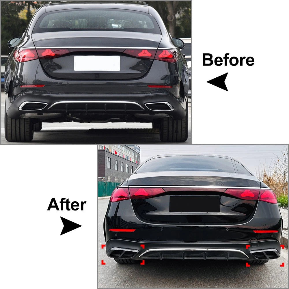Rear Exhaust Pipe Cover Trim for Mercedes Benz E Class W214 (2024+) Black
