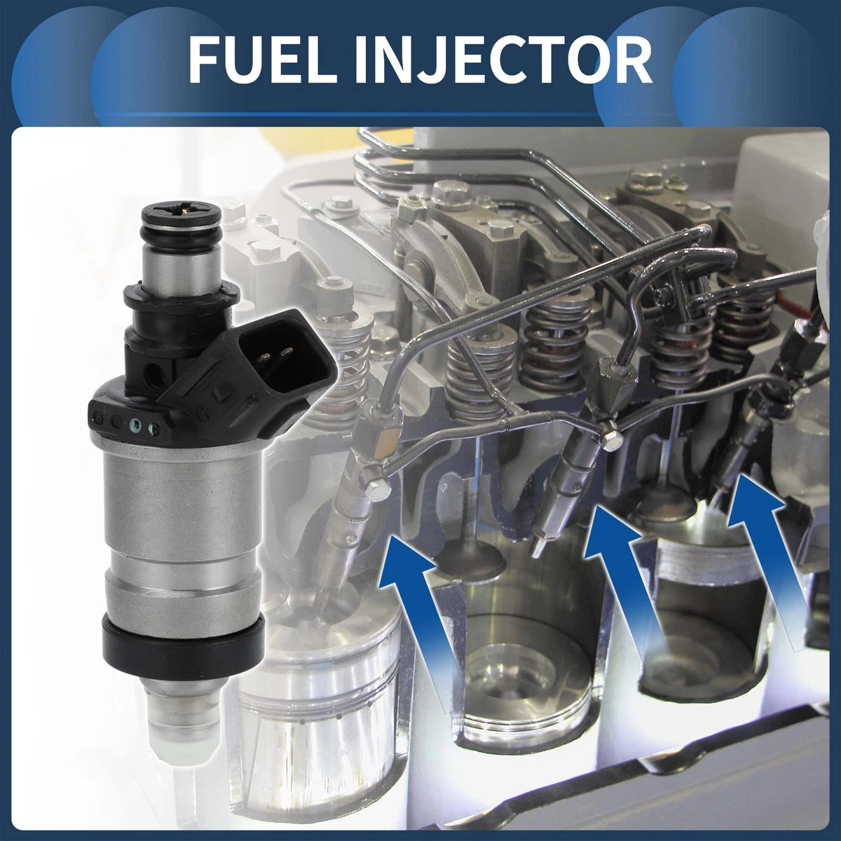 Fuel Injector for Honda Civic EX 1996-1998 1.6L Black 1 x Unit