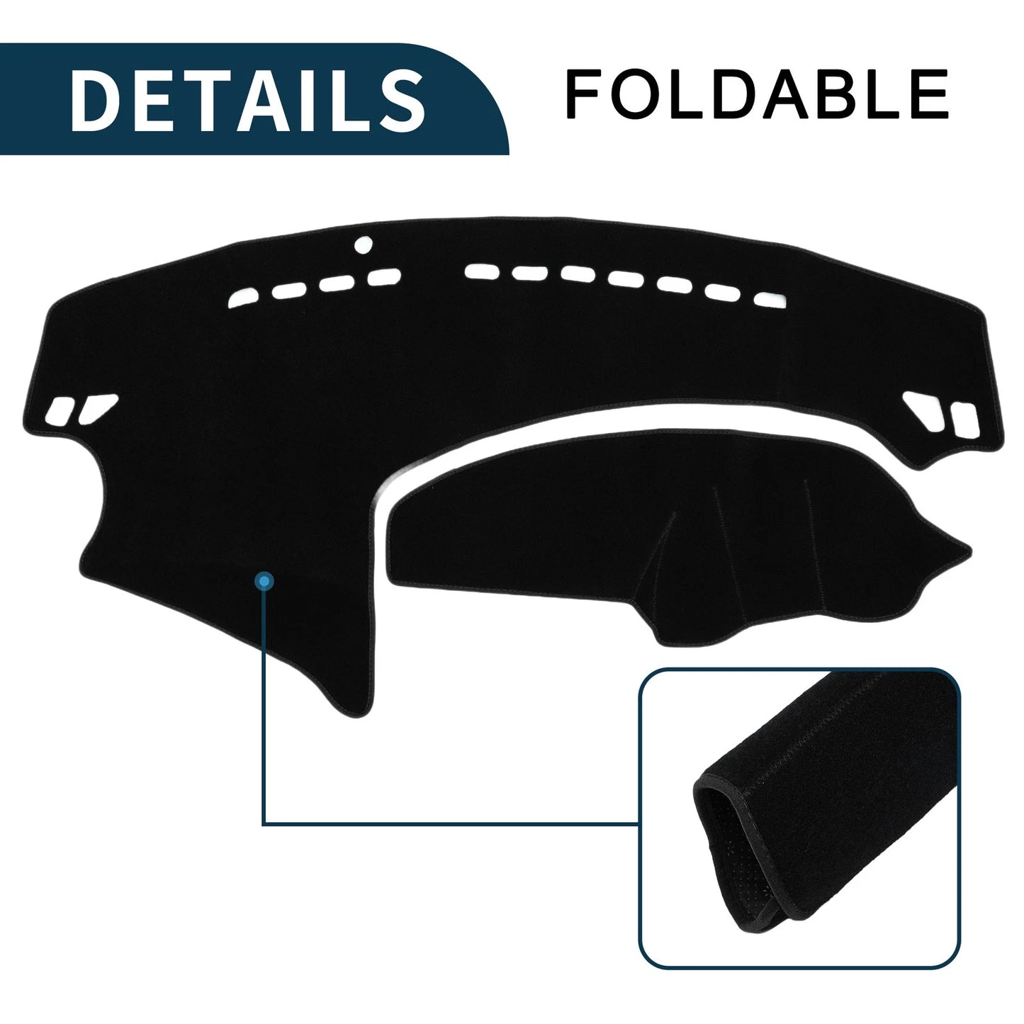 Dashboard Cover Mat for Mazda 3 Axela (2009-2013) Sun Protector Black