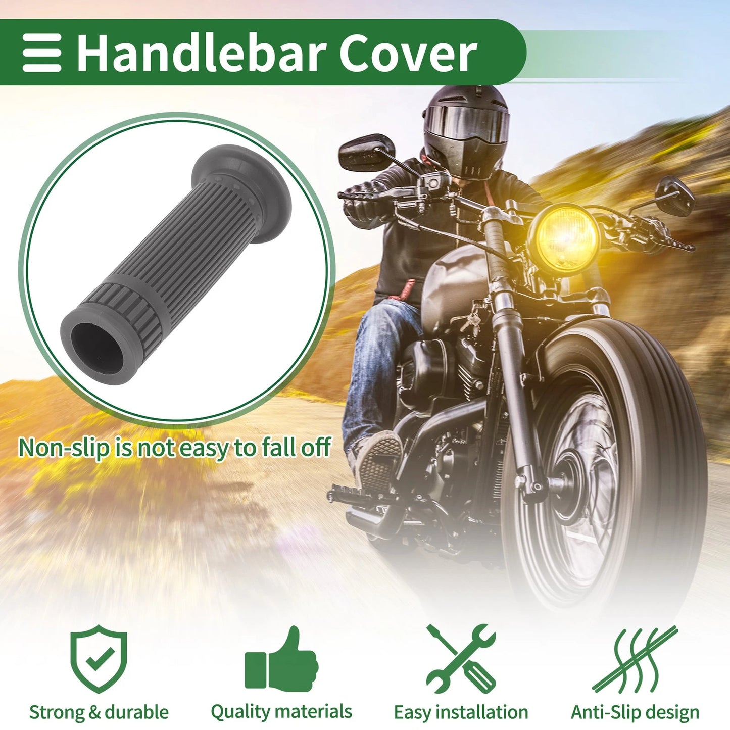 Grips 25mm Hand Grips Cover for Motorcycle TPU Gray