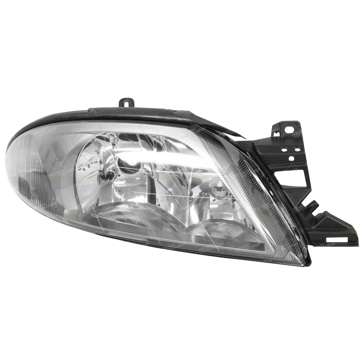 LH+RH Dark Grey Headlights for Ford Falcon AU Series 3 (2001 - 2002)