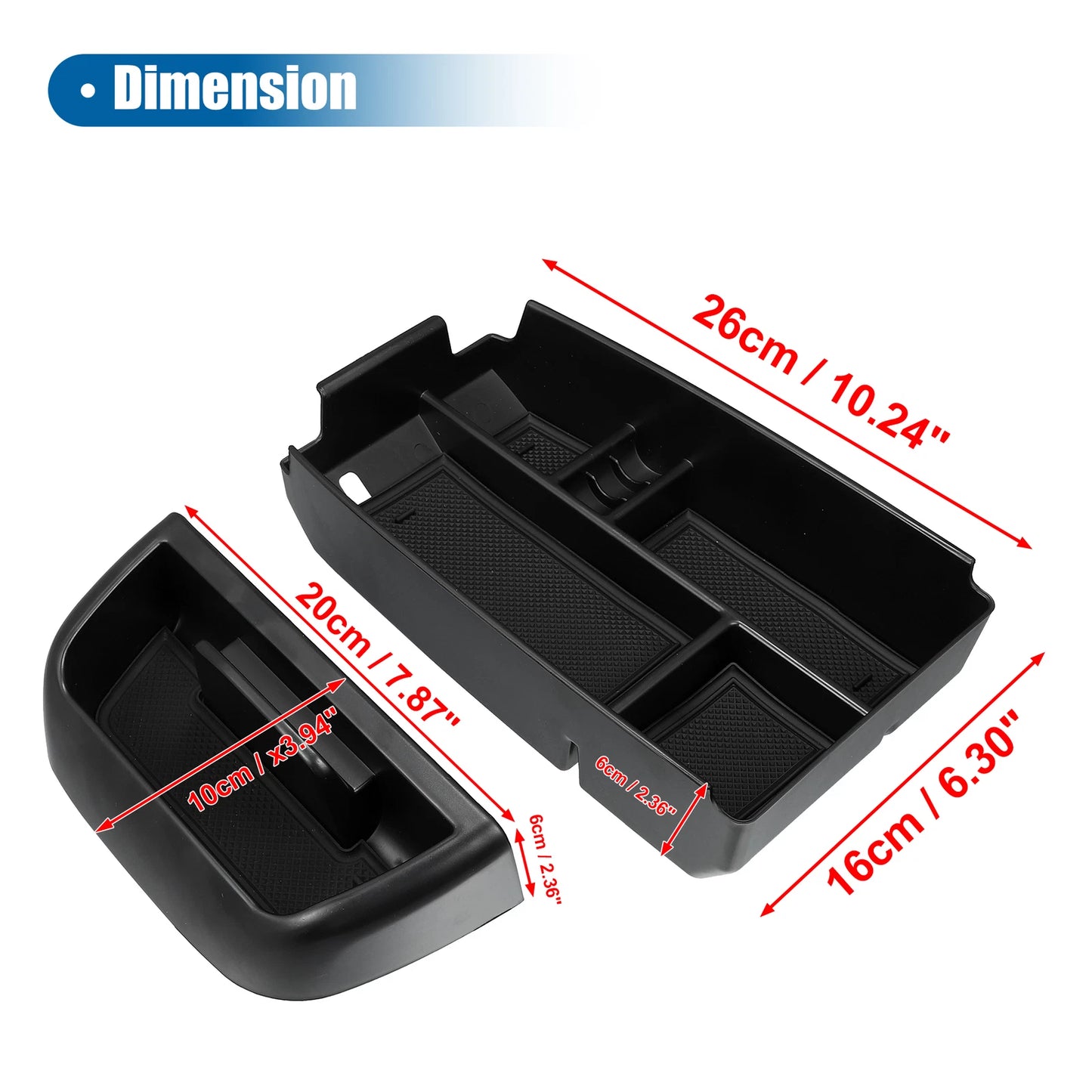 2 x Dashboard Organizer Insert Tray for Ford Bronco Sport (2021-2023)