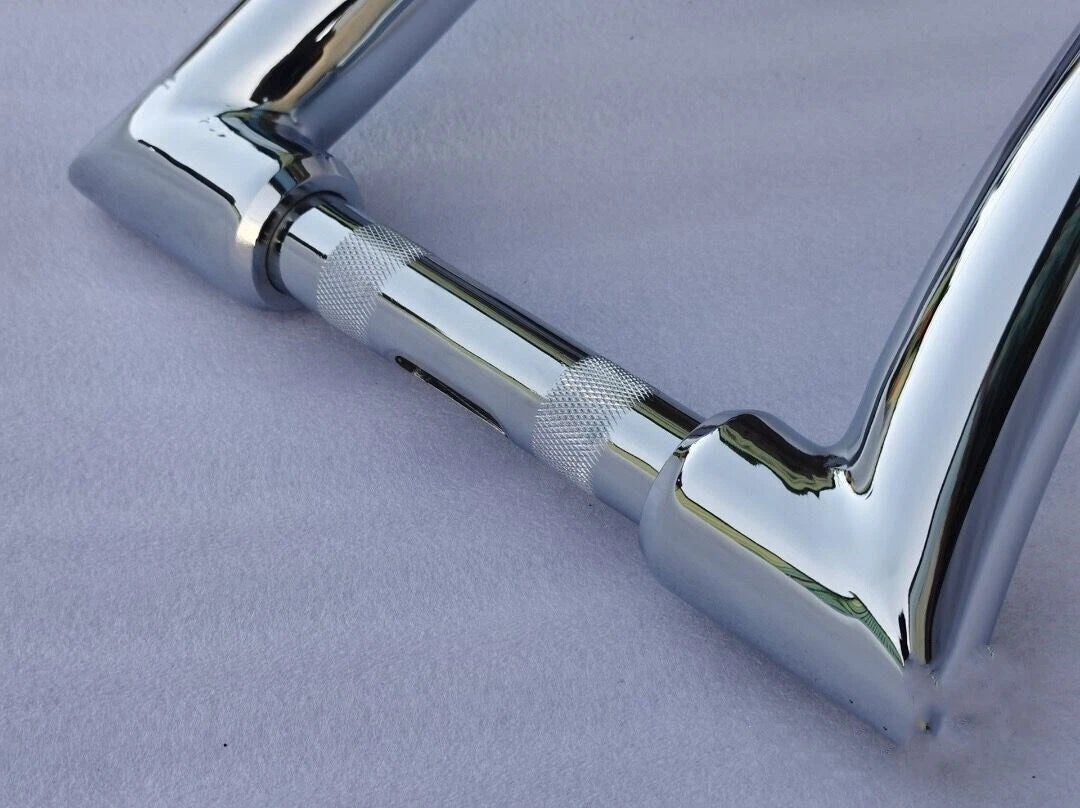 14" Chrome Rise 2" Ape Hanger Handlebar for Harley Sportster, Yamaha Vstar
