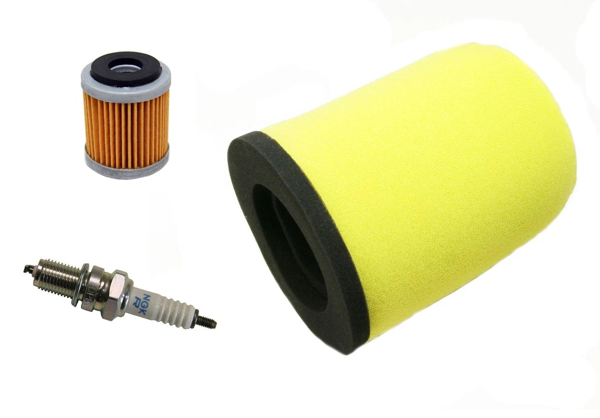 3 x Air Filter, Oil Filter & NGK Spark Plug for Yamaha YFZ450 (2004–2006)
