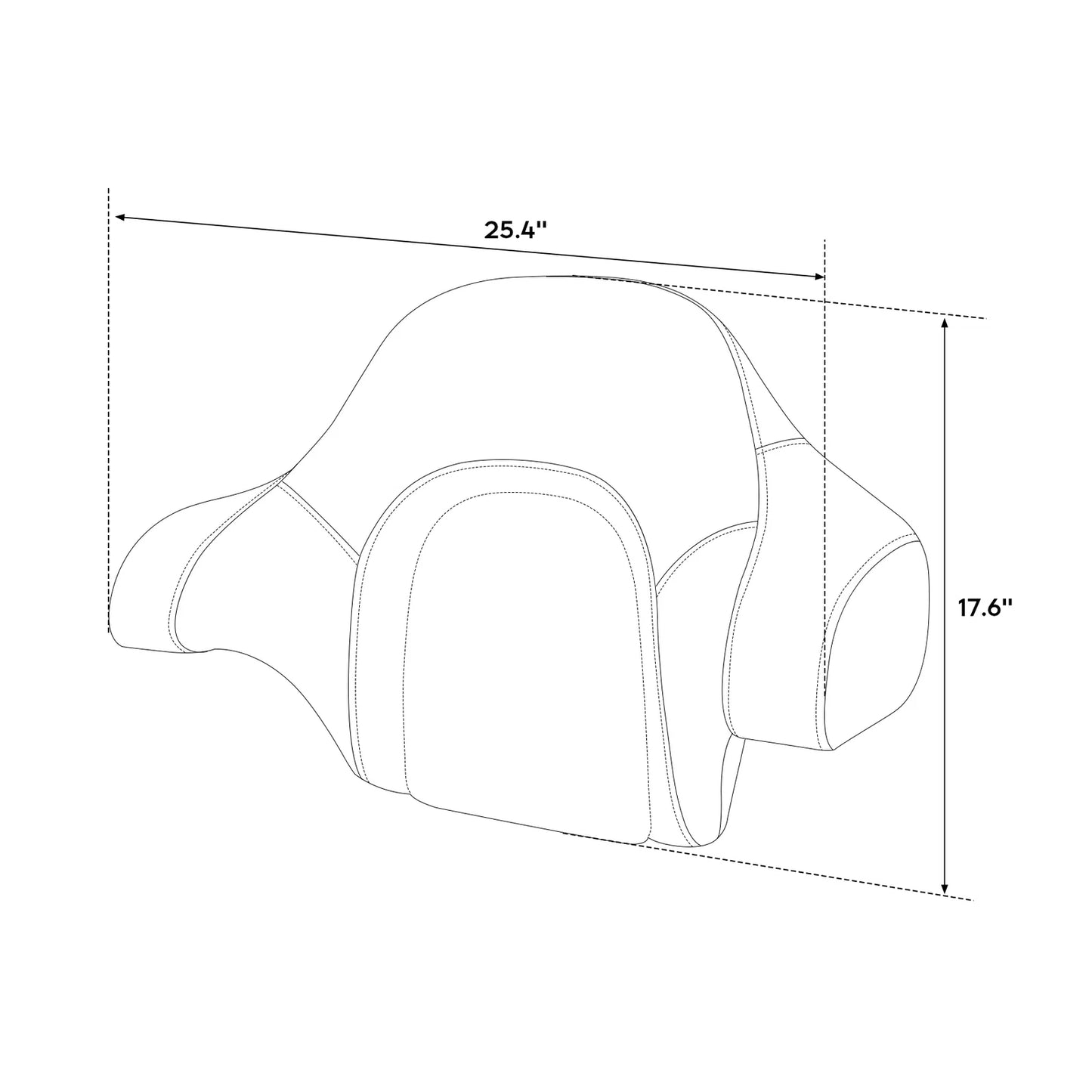 Backrest Pad for Harley Touring Street Electra Road Glide (2014-2025)