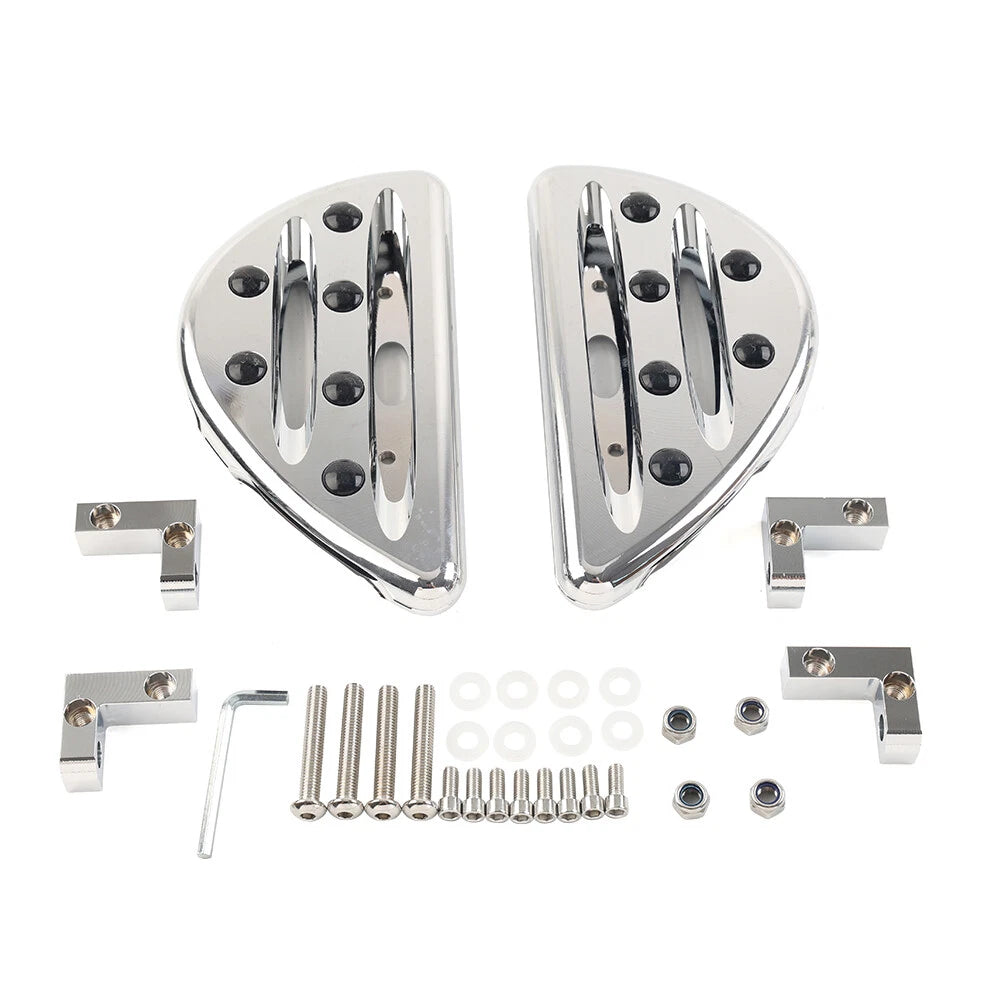 Chrome Rear Passenger Floorboard Foot Pegs for Harley Touring (1993-2023)