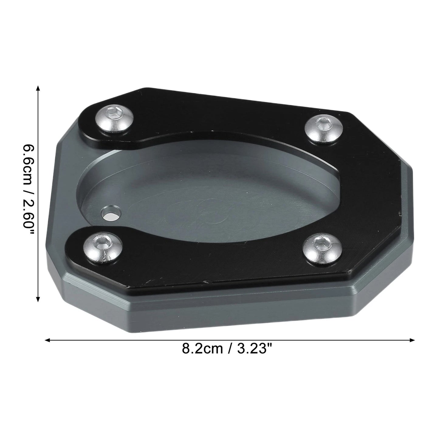Pad Set Titanium Tone Side Stand Plate Kickstand for Kawasaki