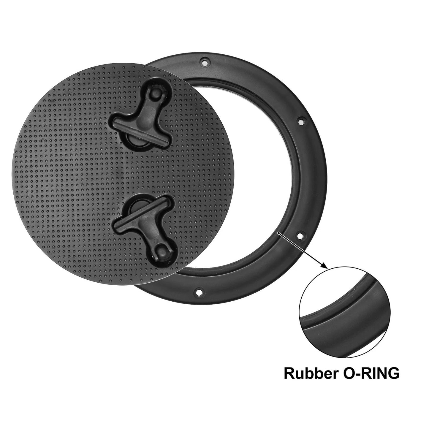 Deck Plate Hatch / 2 x 8 Inch / Marine Inspection Hatch Cover Black for Boat