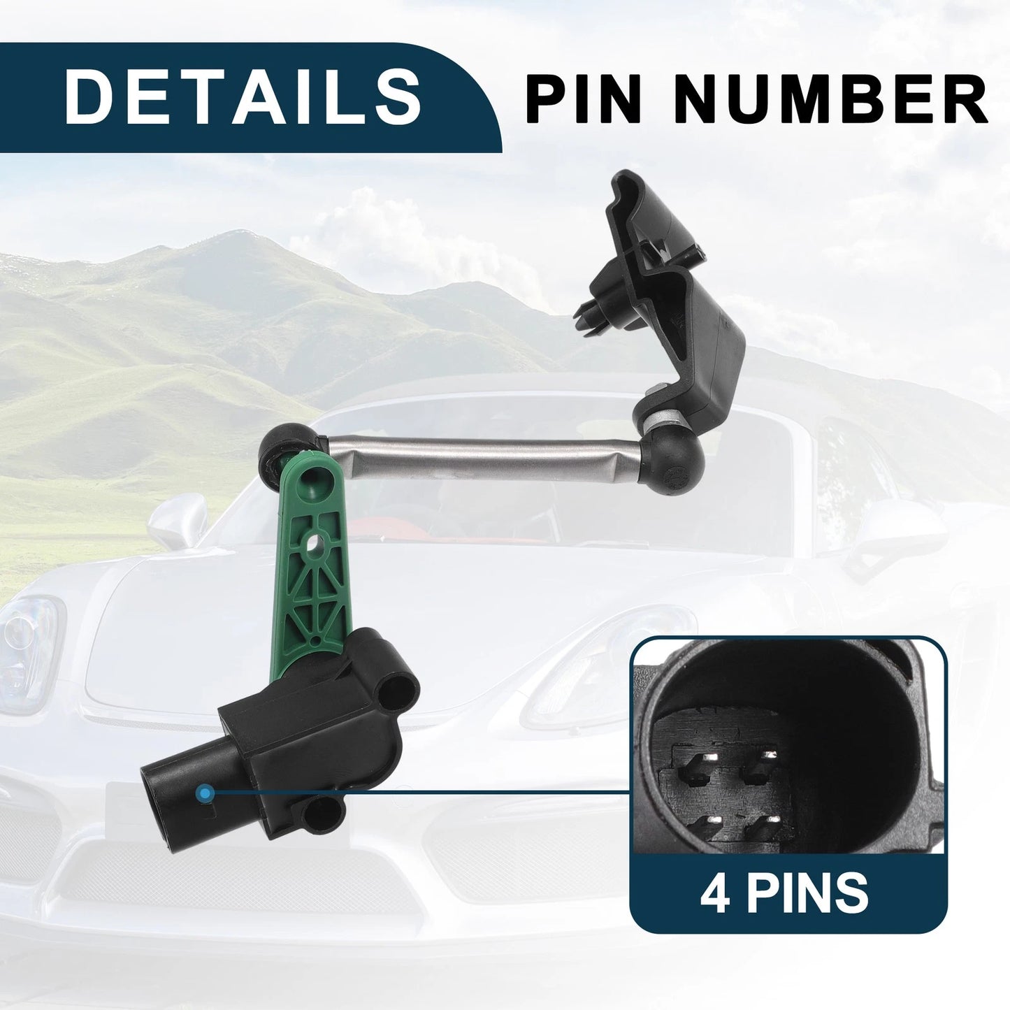 Air Suspension Ride Height Level Sensor for Porsche 911 Front Left