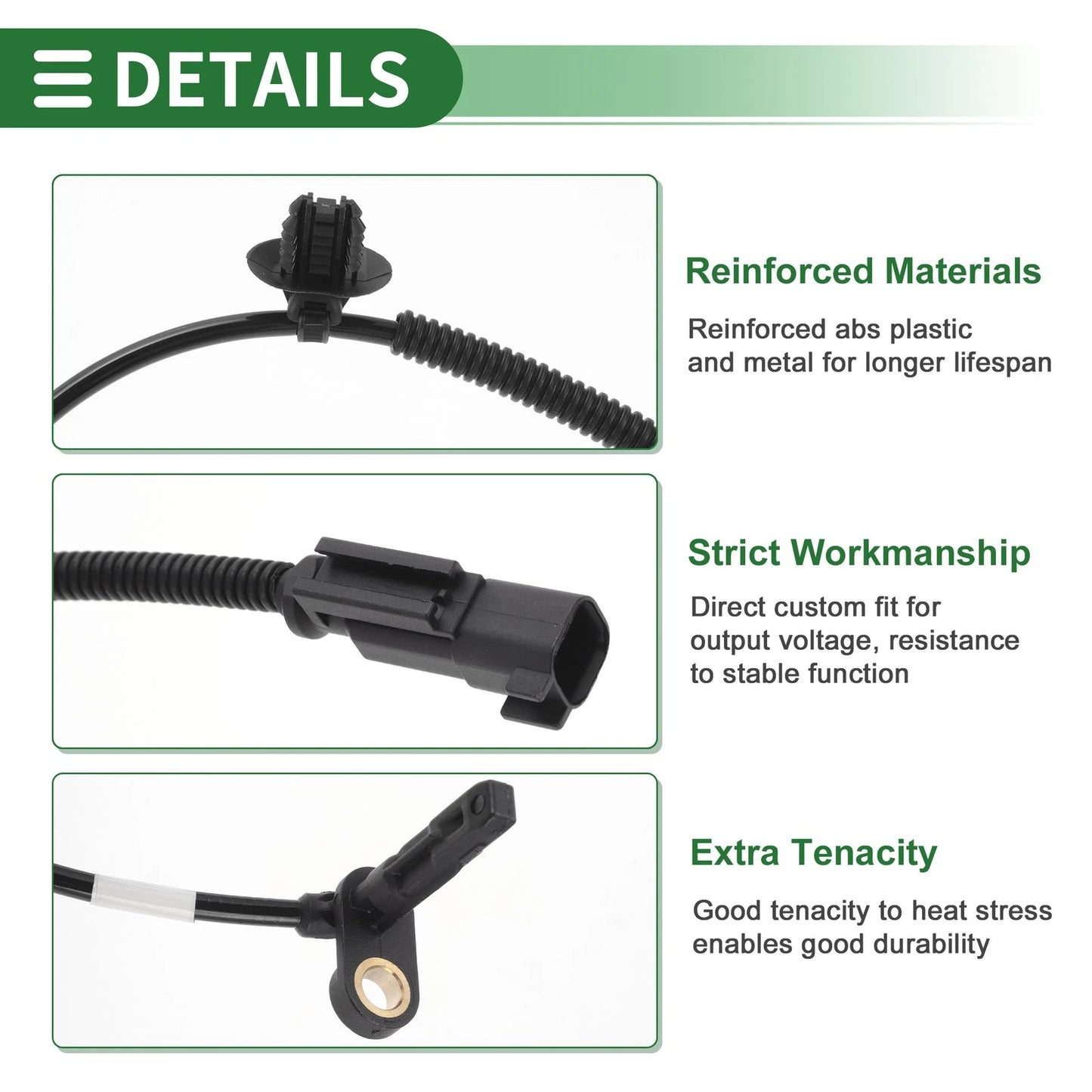 ABS Wheel Speed Sensor Rear Left for Buick GL8 ES (2017–2017)