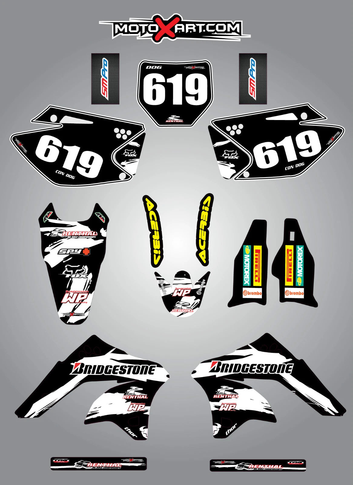 Custom Sticker Kit for Kawasaki KXF 250 (2006-2008) - Safari Style Decals