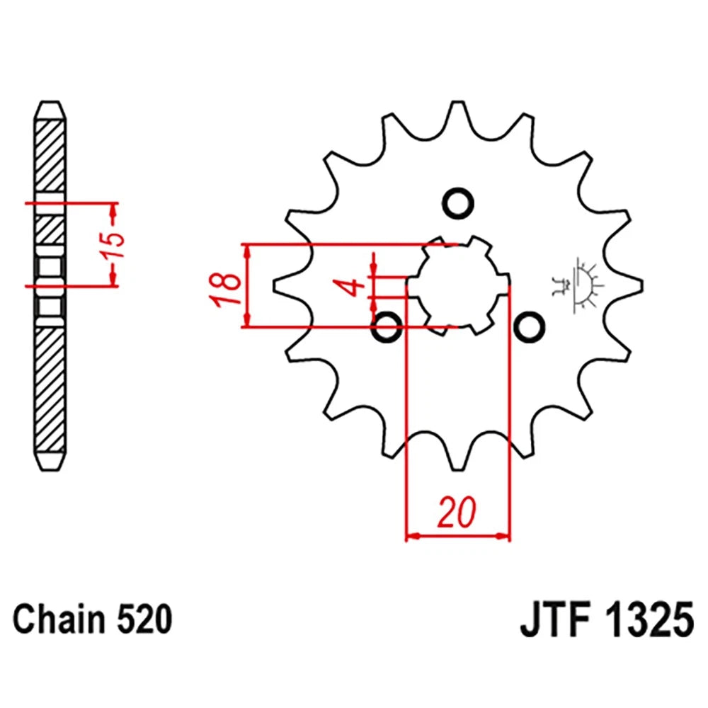 Front Sprocket / 11T / JT Sprockets for Honda ATC200M (1984–1985)