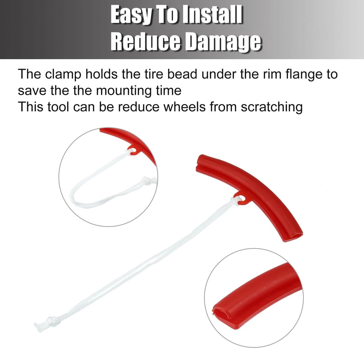5 x Wheel Protector Tire Changing Rim Edge Savers for Motorcycle Car ATV Red