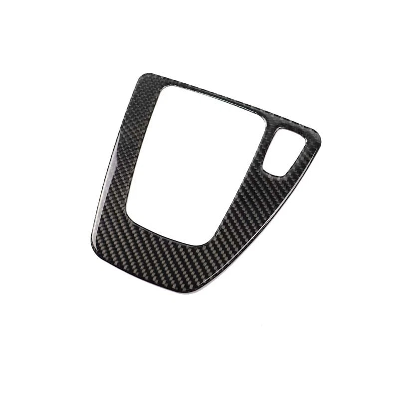 RHD Carbon Fiber Gear Shift Knob Panel Cover Trim fit For BMW 3 Series 2009-2011