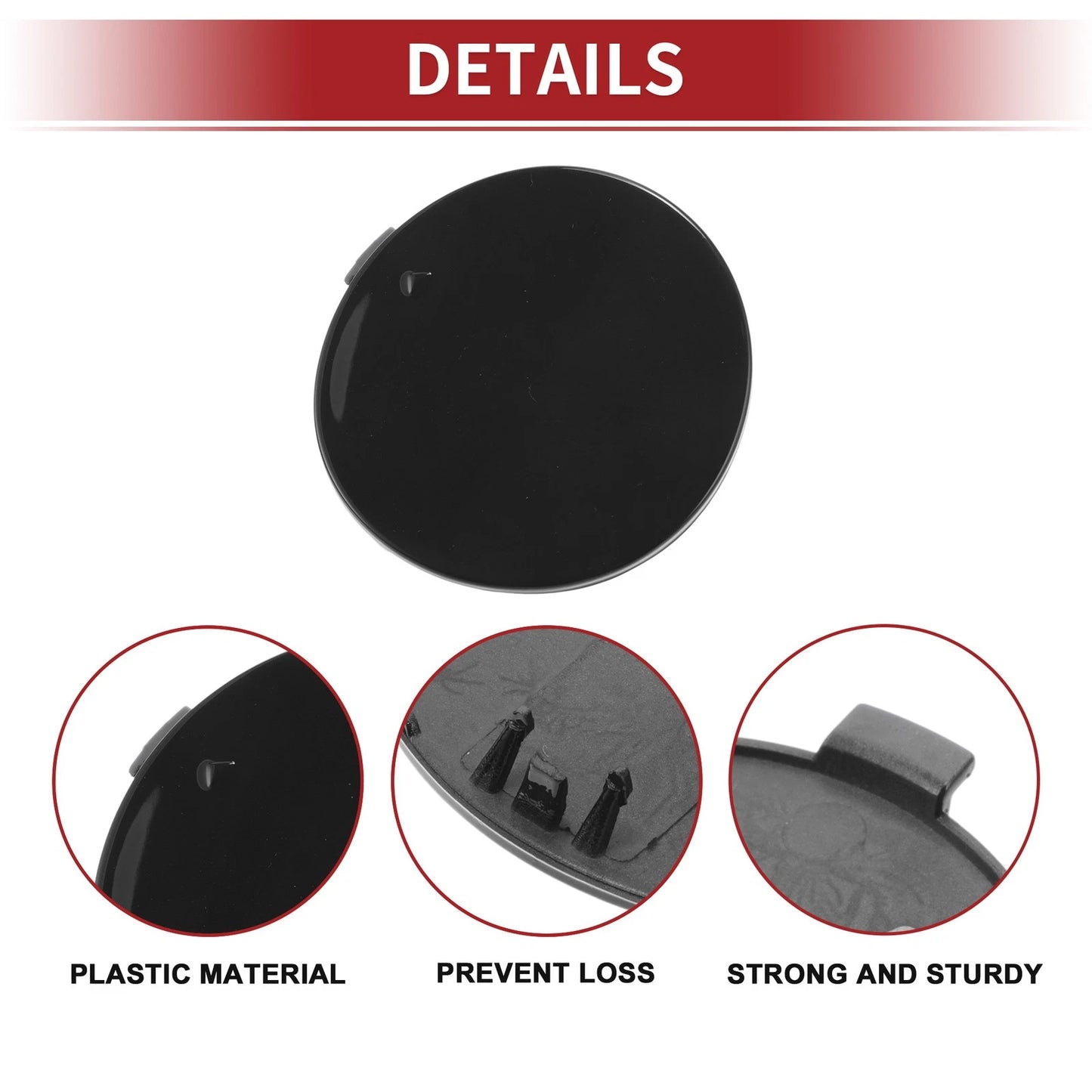 Front Tow Cover Cap for BMW X6 F16 M-Sport (2015 - 2019) Carbon Black