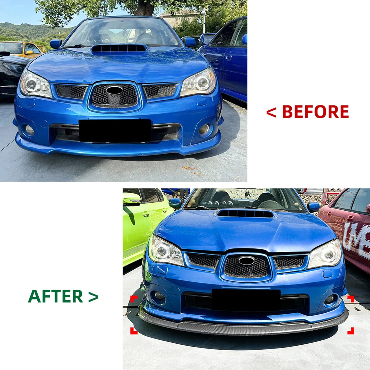 Front Spoiler Lip Splitter for Subaru Impreza WRX STI (2006-2007)