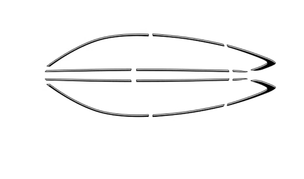 Black Titanium Window Side Molding Cover Trim for Honda Accord (2023-2024)