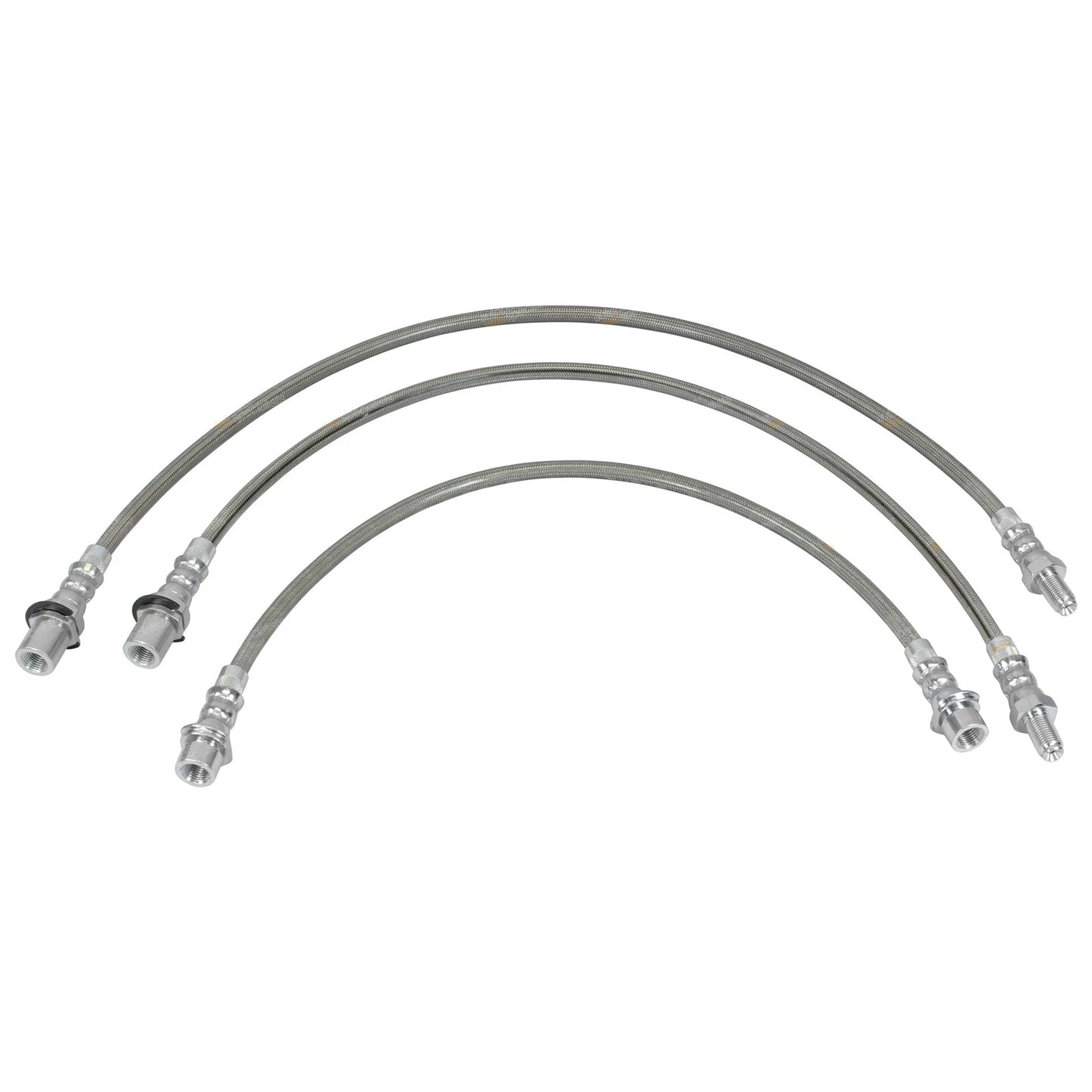 Extended Braided Brake Hose Set for Cruiser w/ ABS 80 Series (1992–1998)