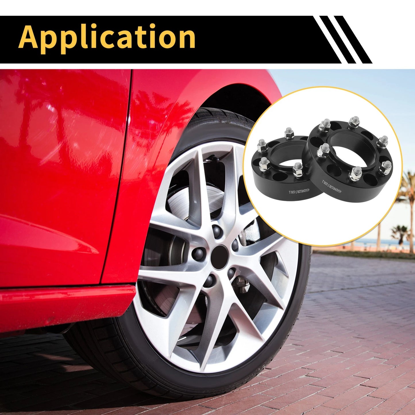 Wheel Spacers 2 x 6x139.7mm 106.1mm M12x1.5 for Toyota 4Runner (1989–2023)