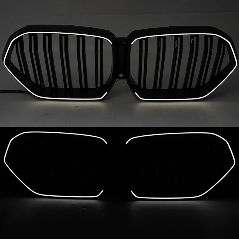 LED Lights Front Mesh Grille for BMW X6 G06 (2019-2023)
