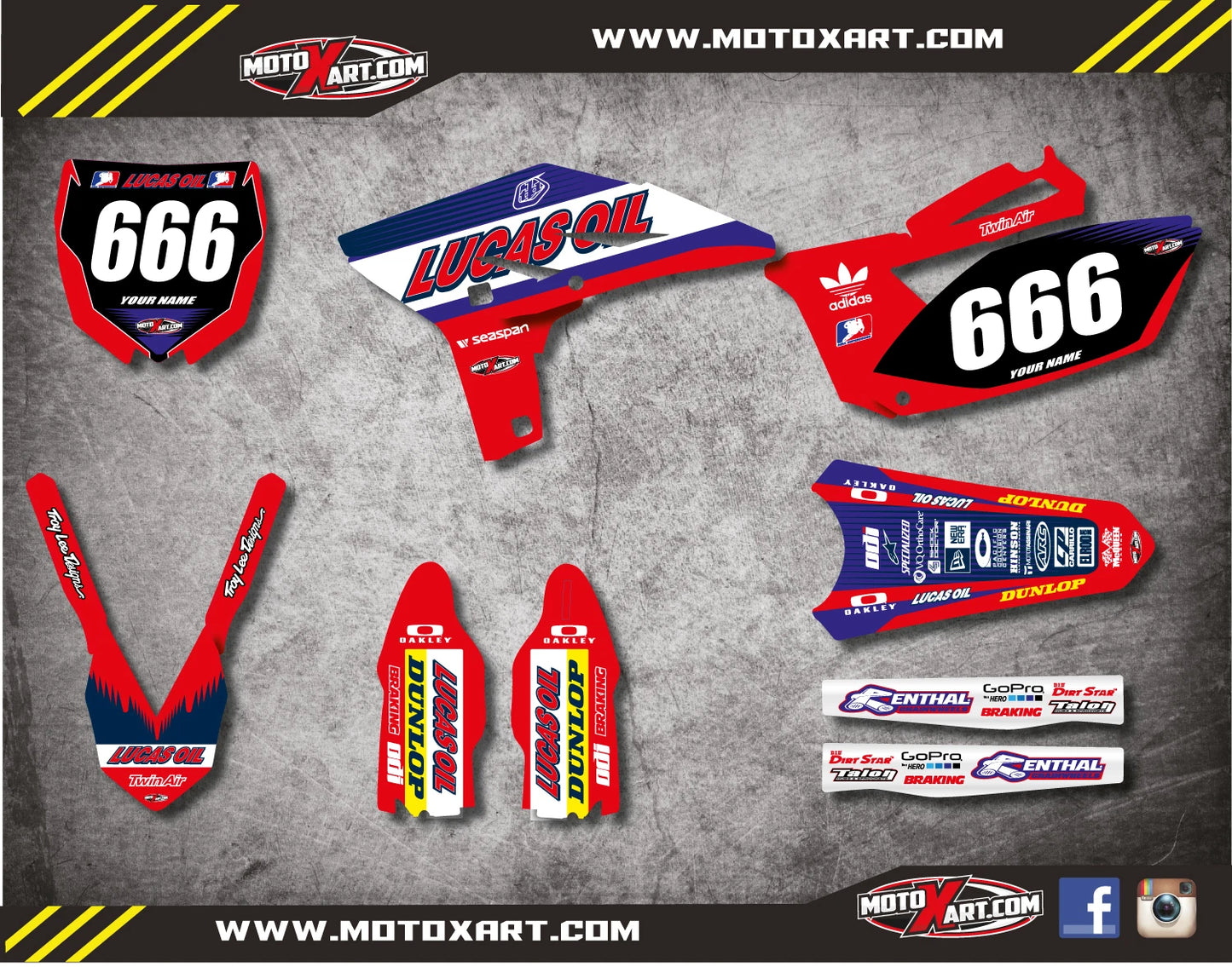 Custom Graphic Kit ACTIVE STYLE for Yamaha YZF 250 (2010-2013)