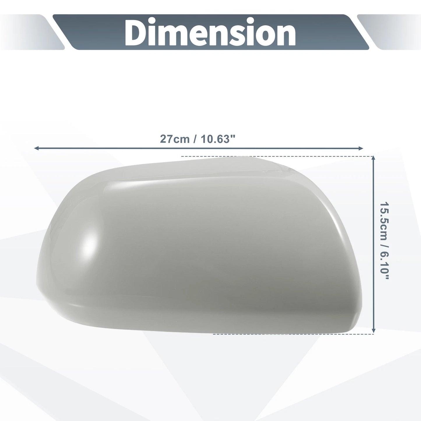Right Side Mirror Cover Cap Gray for Toyota Highlander (2009–2014)