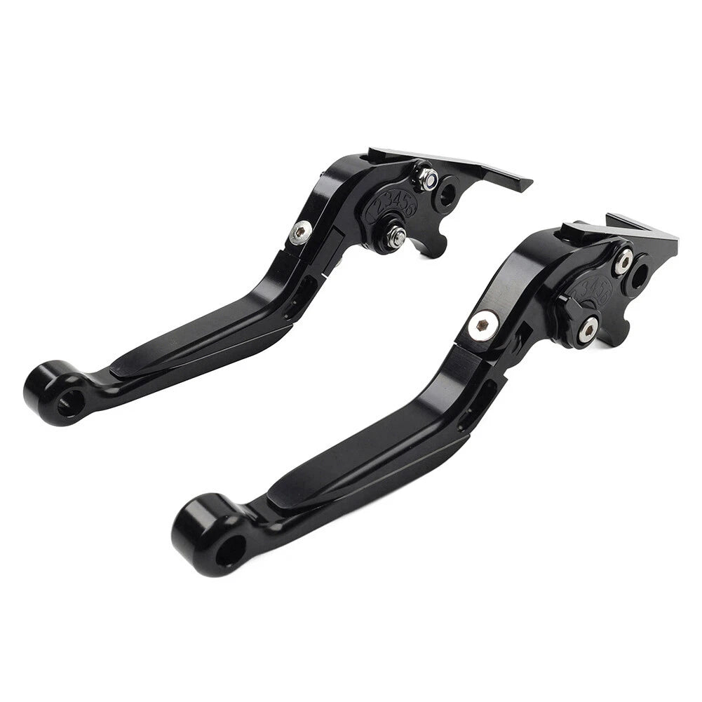 Extendable Brake Clutch Levers for Kawasaki Z1000 ZX6R Black (2007-2018)
