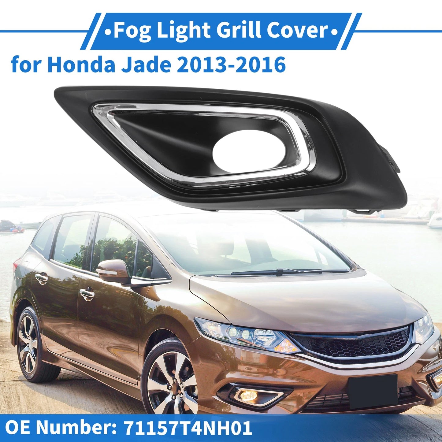 Front Left Fog Light Grill for Honda Jade (2013-2016)