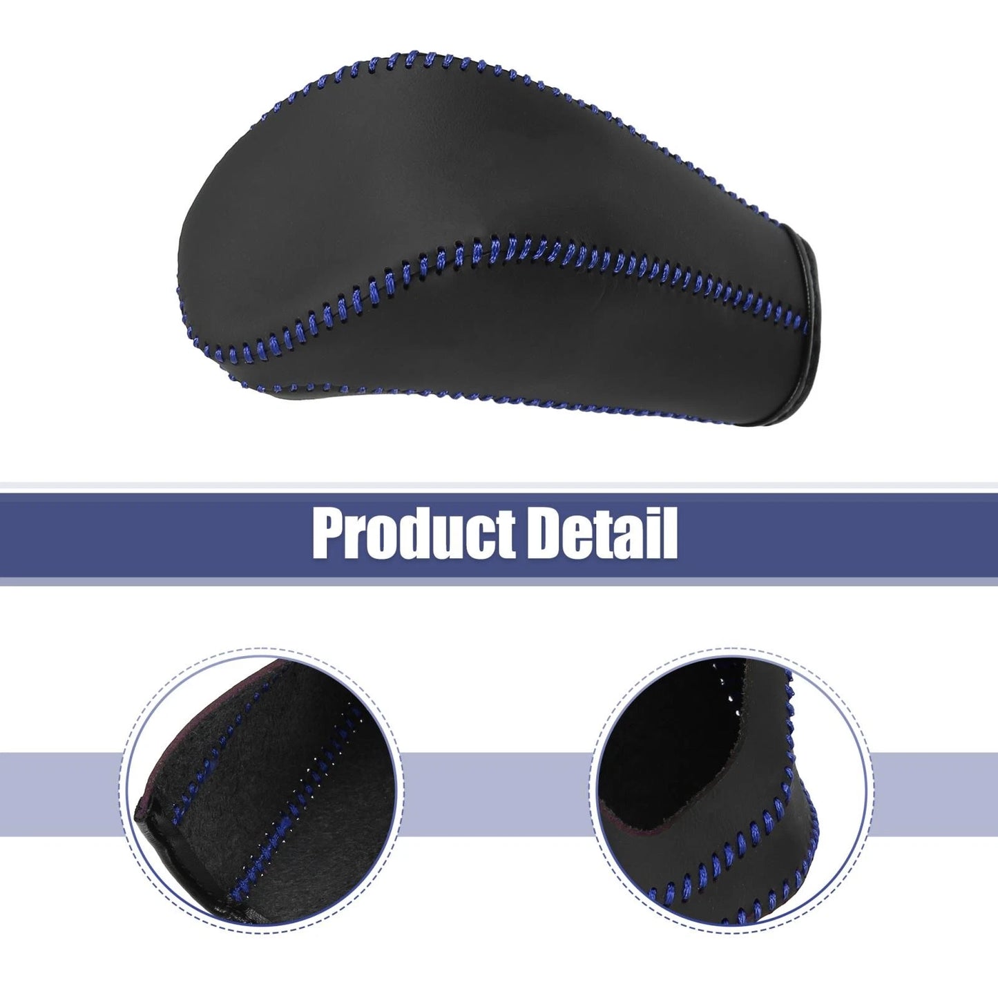 Gear Shift Knob Cover Blue Thread for Cruze 2011-2015 Aveo 2007-2011 (2011-2015)(2007-2011)