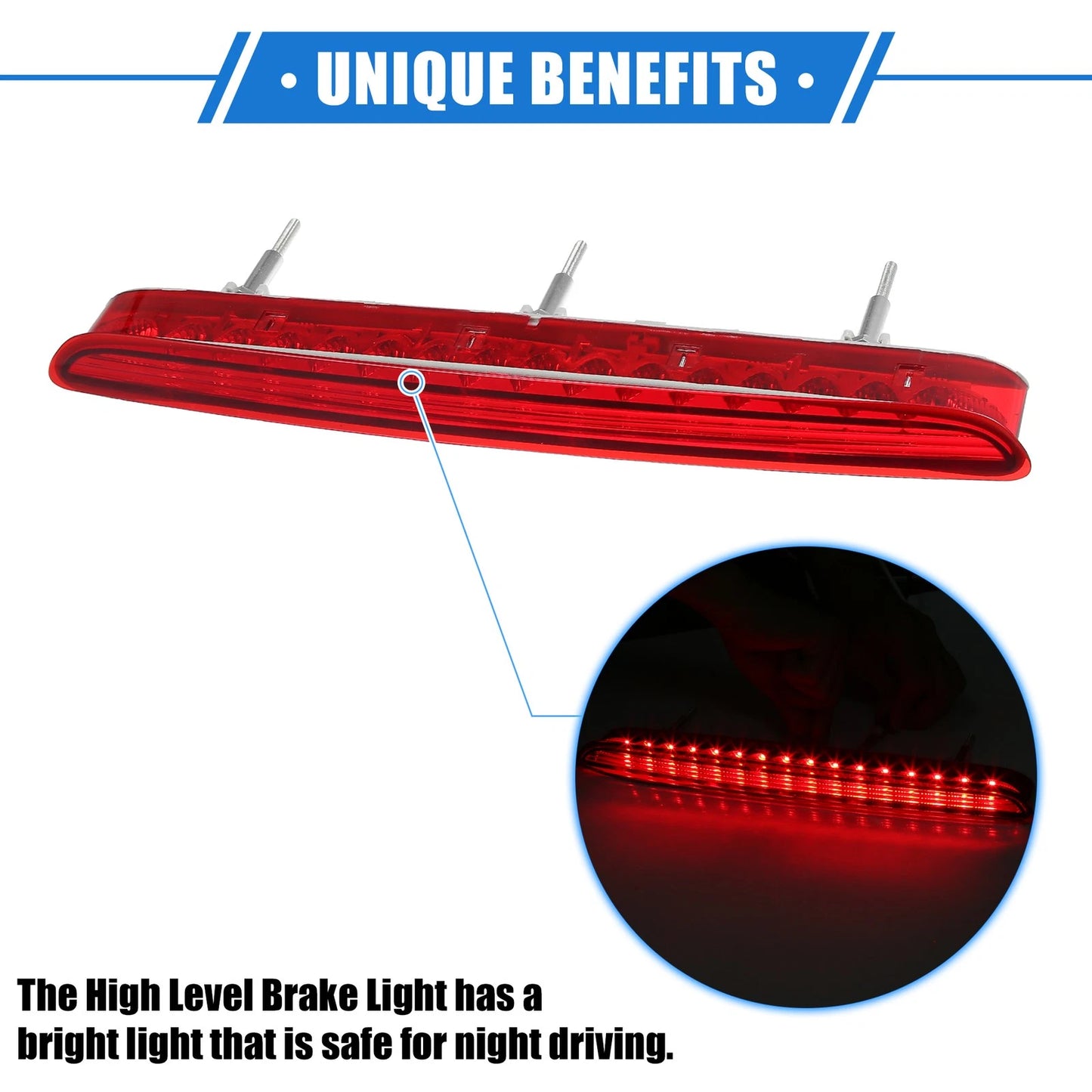 Rear 3rd Stop Brake Light Red for BMW 328i Base (2007 - 2011)