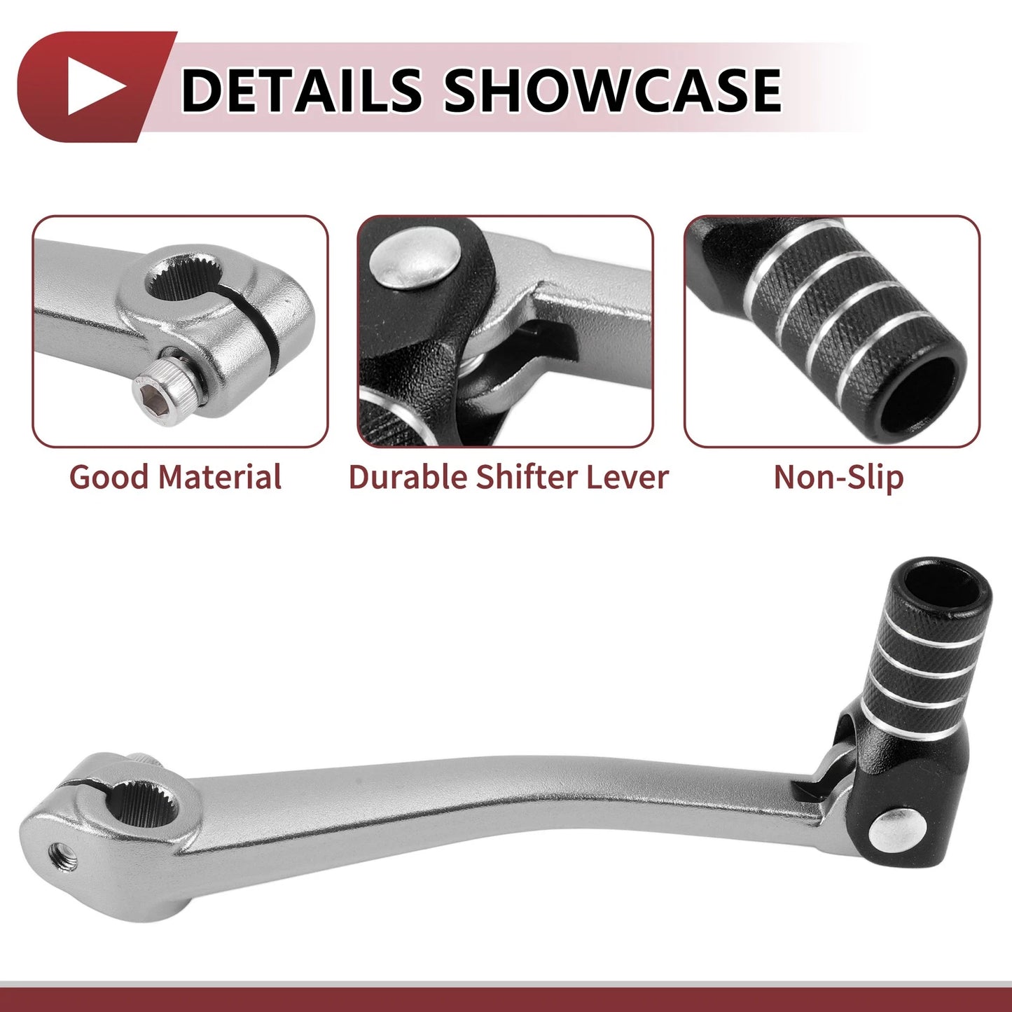 Folding Motorcycle Gear Shifter Lever for Bosuer 125 Titanium Tone Lever