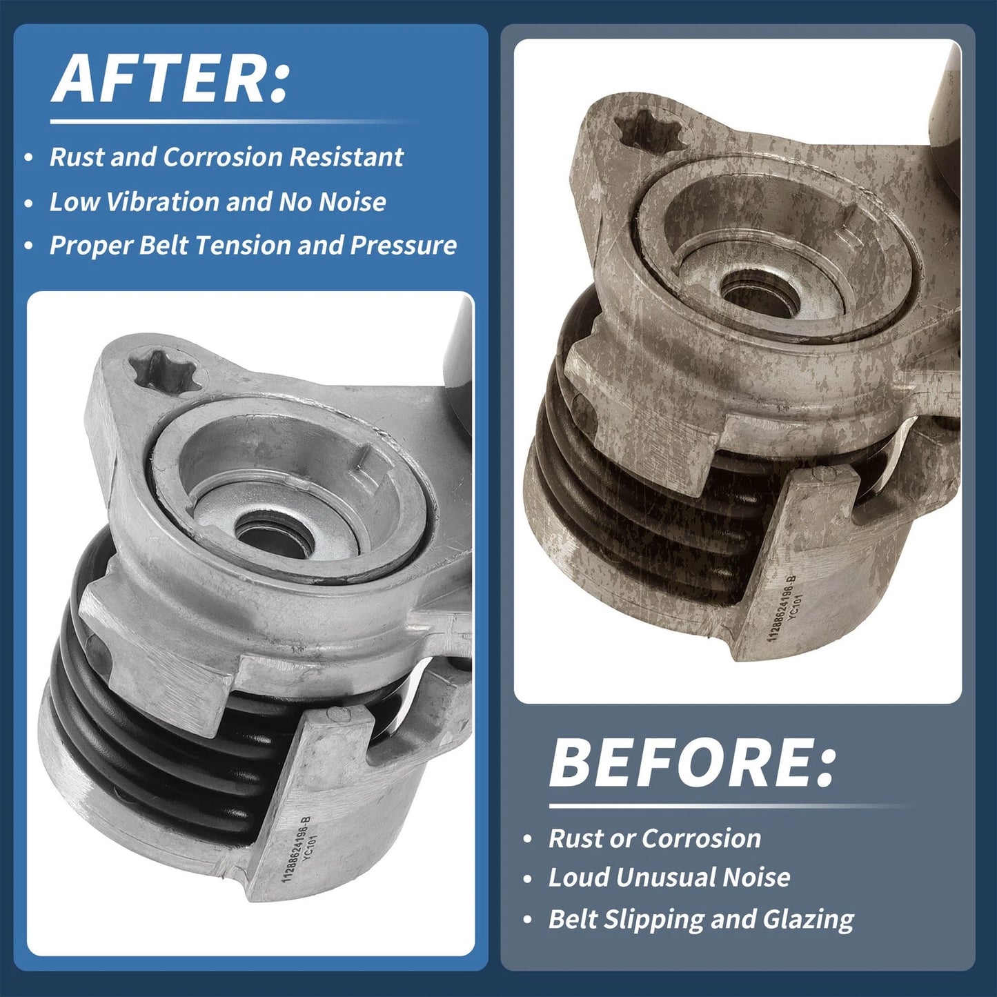 Belt Tensioner for BMW 128i 3.0L L6 (2008-2013) Metal 1 Pc