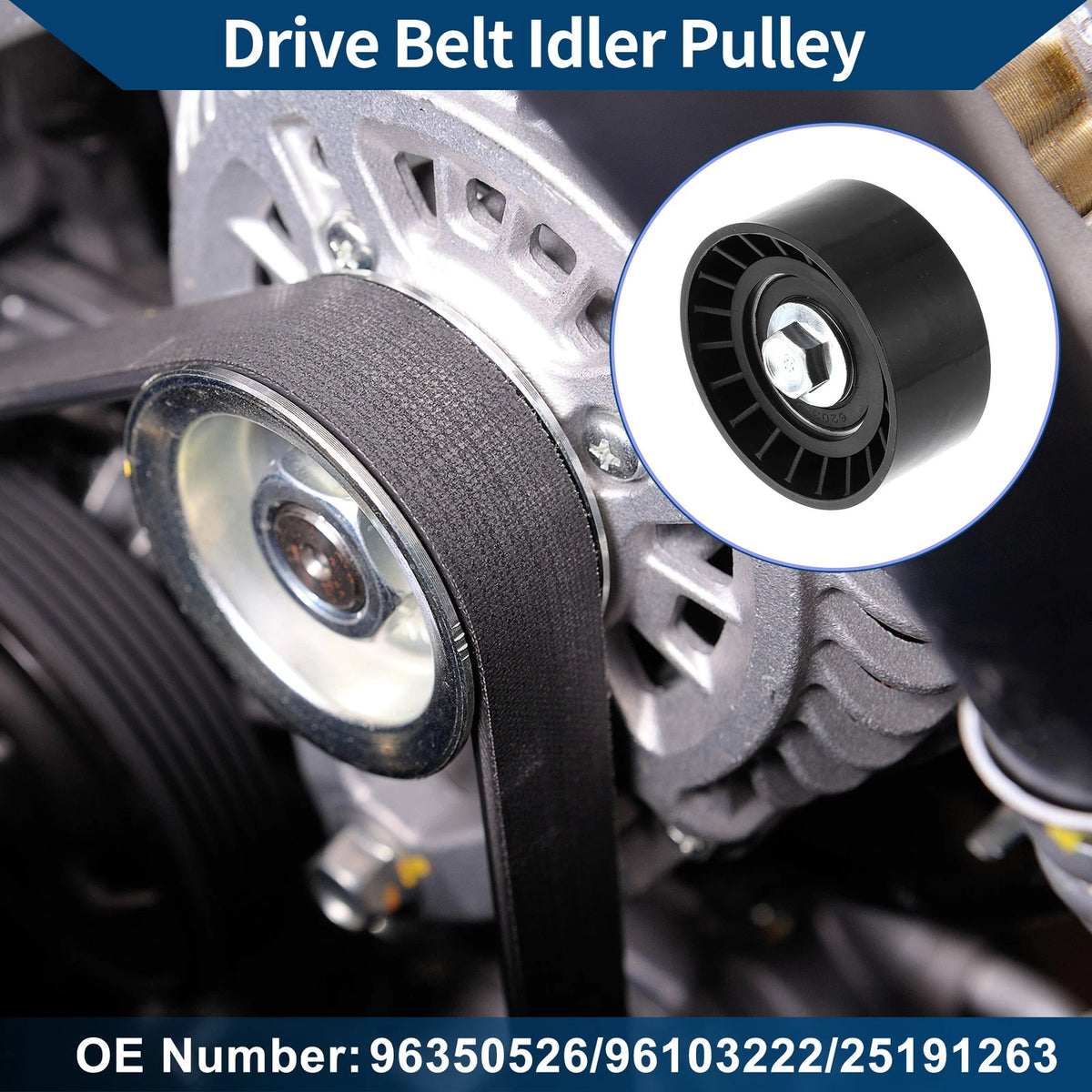 Drive Belt Idler Pulley for Pontiac Wave, Chevrolet (2005-2008) - 1 Pc