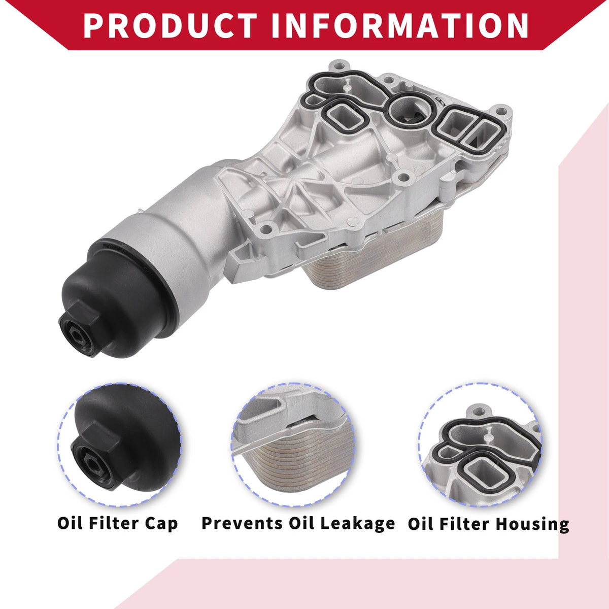 Oil Cooler Filter Housing with Bolt and Seals for BMW I8 (2014-2020)