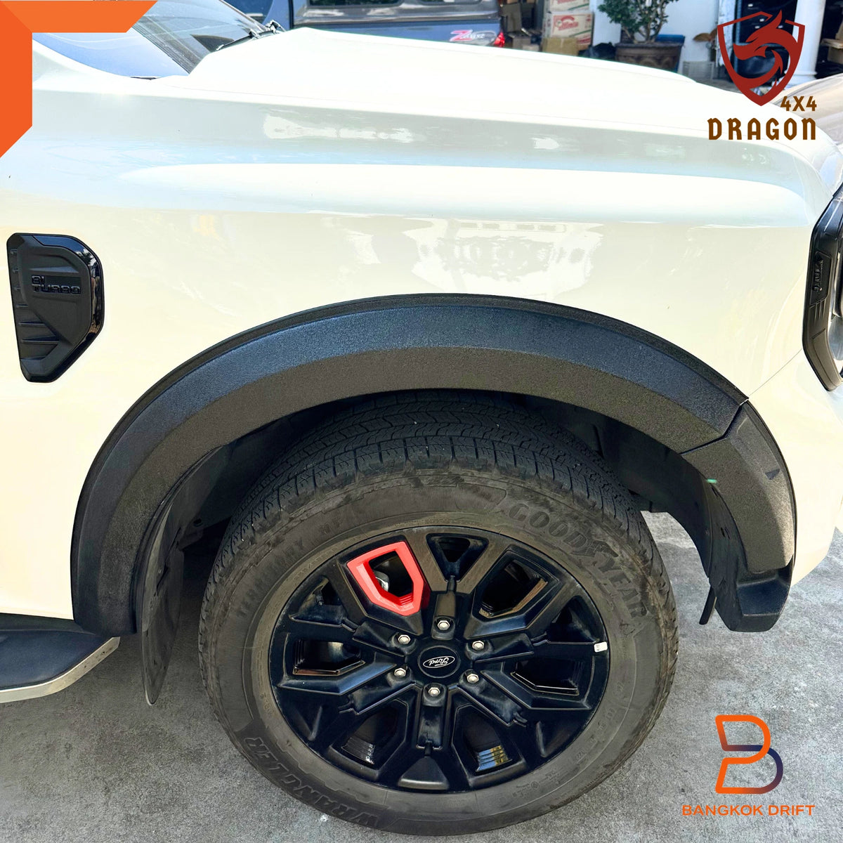 Dragon Black Textured Fender Flares for Ford Ranger 2022-2025