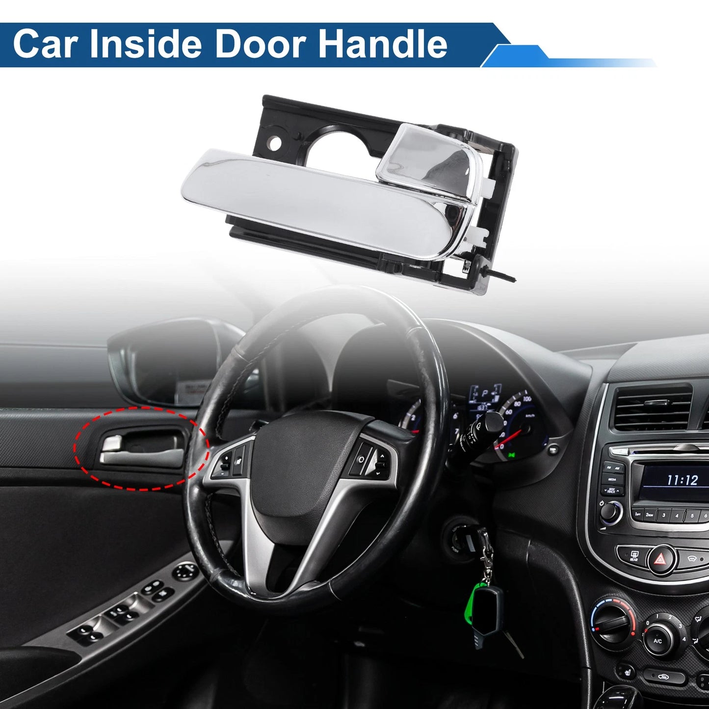 Rear Right Passenger Side Door Handle for Kia Rio (2007-2011)