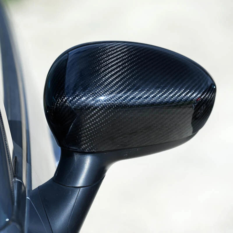 REAL Carbon Fiber Side Mirror Shell Cover Replace for Fiat 500 Abarth 2012-2019