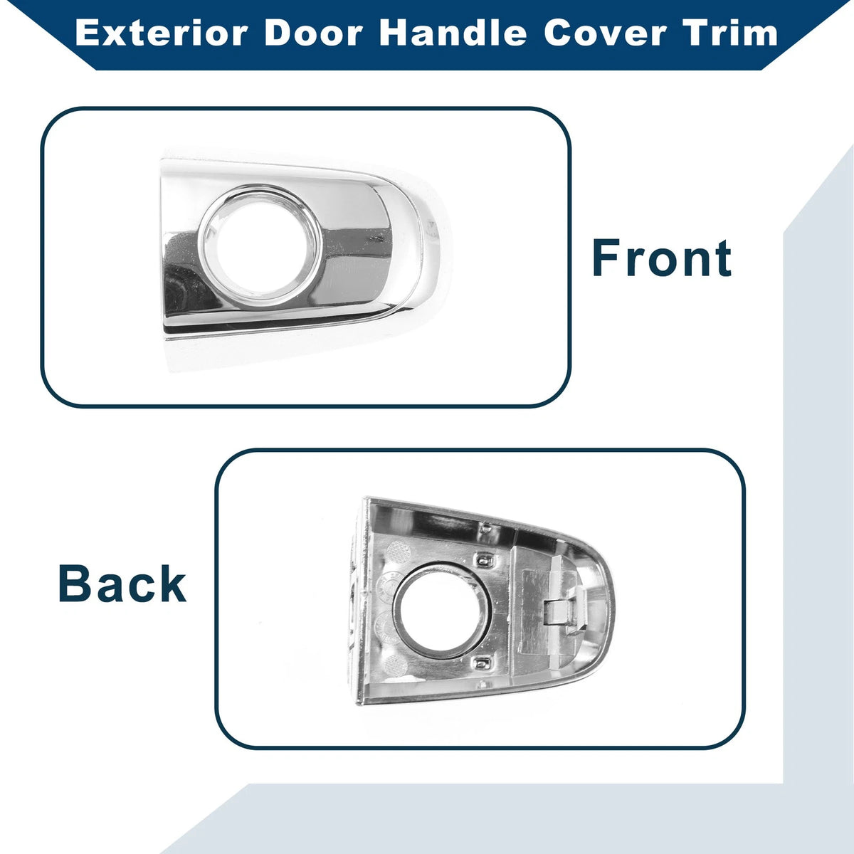 Exterior Door Handle Cover Trim for Toyota Camry (2006-2009) Silver ABS