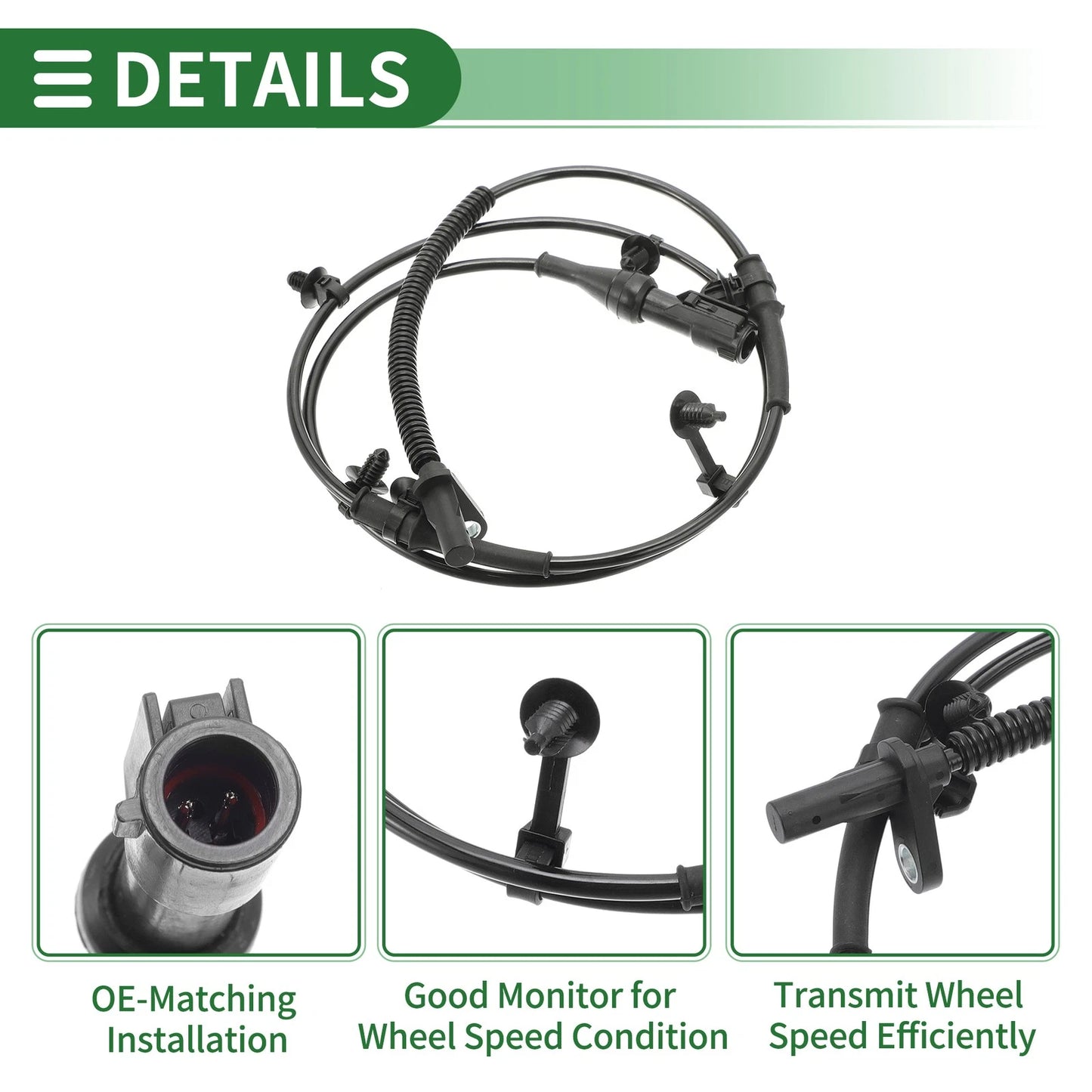 ABS Wheel Speed Sensor for Ford Edge V6 L4 3.7L (2007-2014)