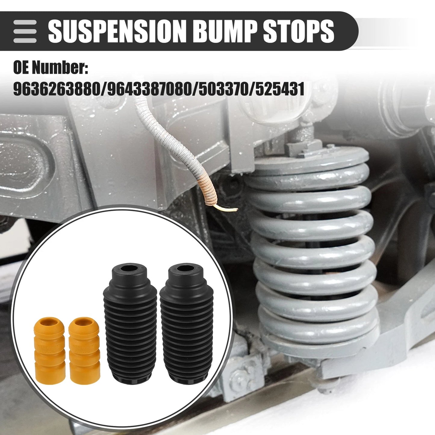 Front Suspension Bump Stop Shock Absorber Boots for PEUGEOT