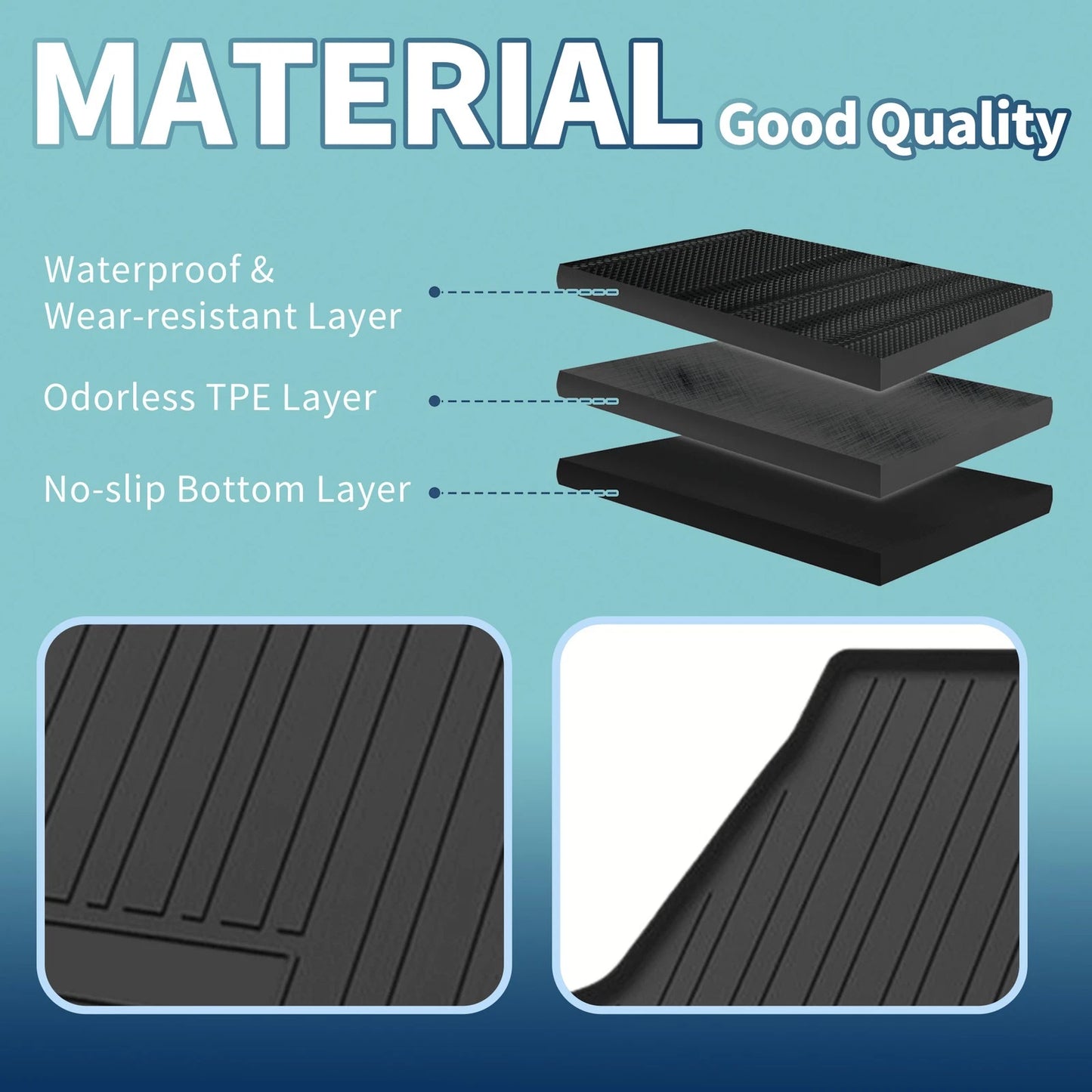 Flat Face Cargo Liner Rear Boot Mat for Toyota BZ4X (2022-2024) 1 x TPE