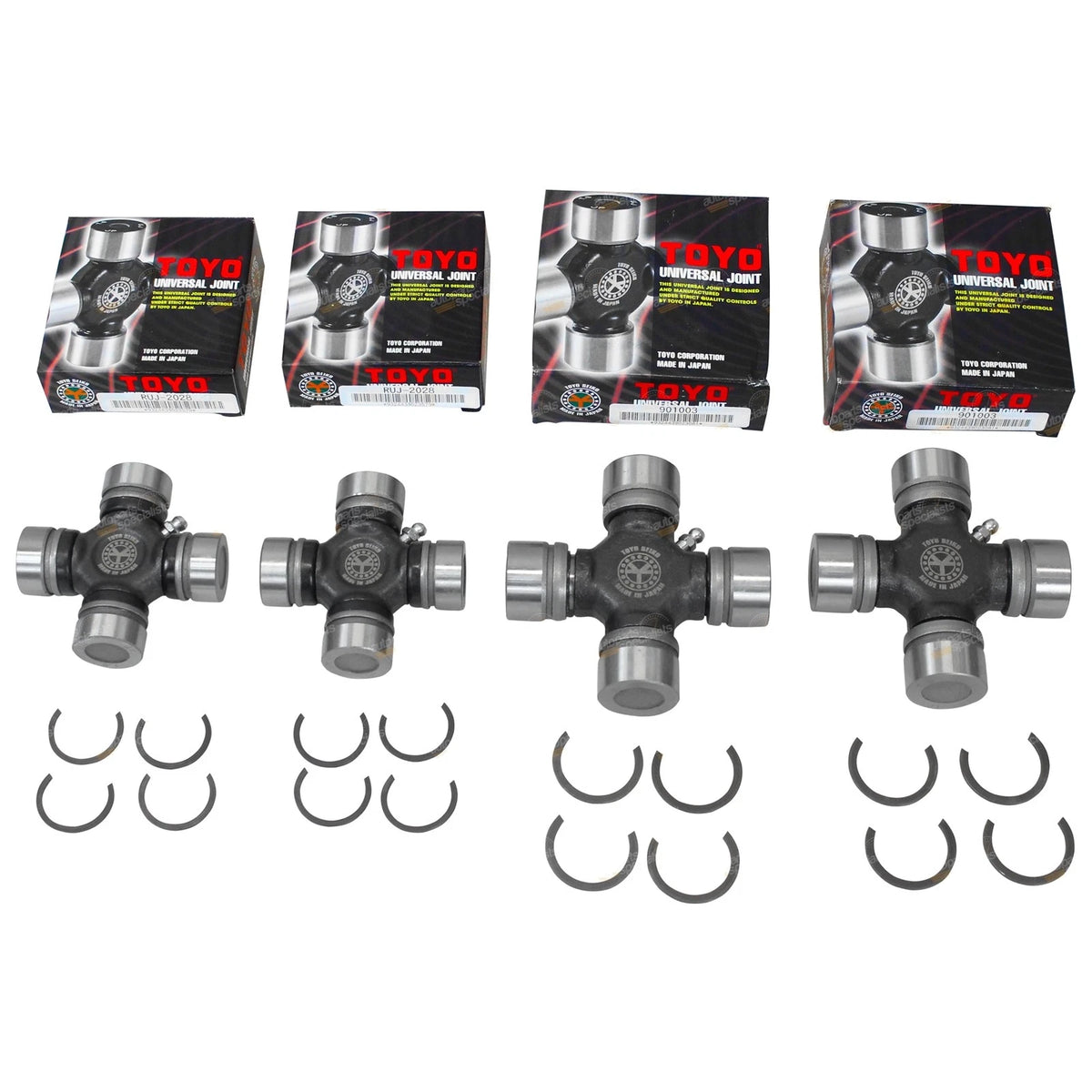 Front+Rear Set 4 Universal U-Joint Kit for Patrol GQ Y60 Y61 TD42 TB45E
