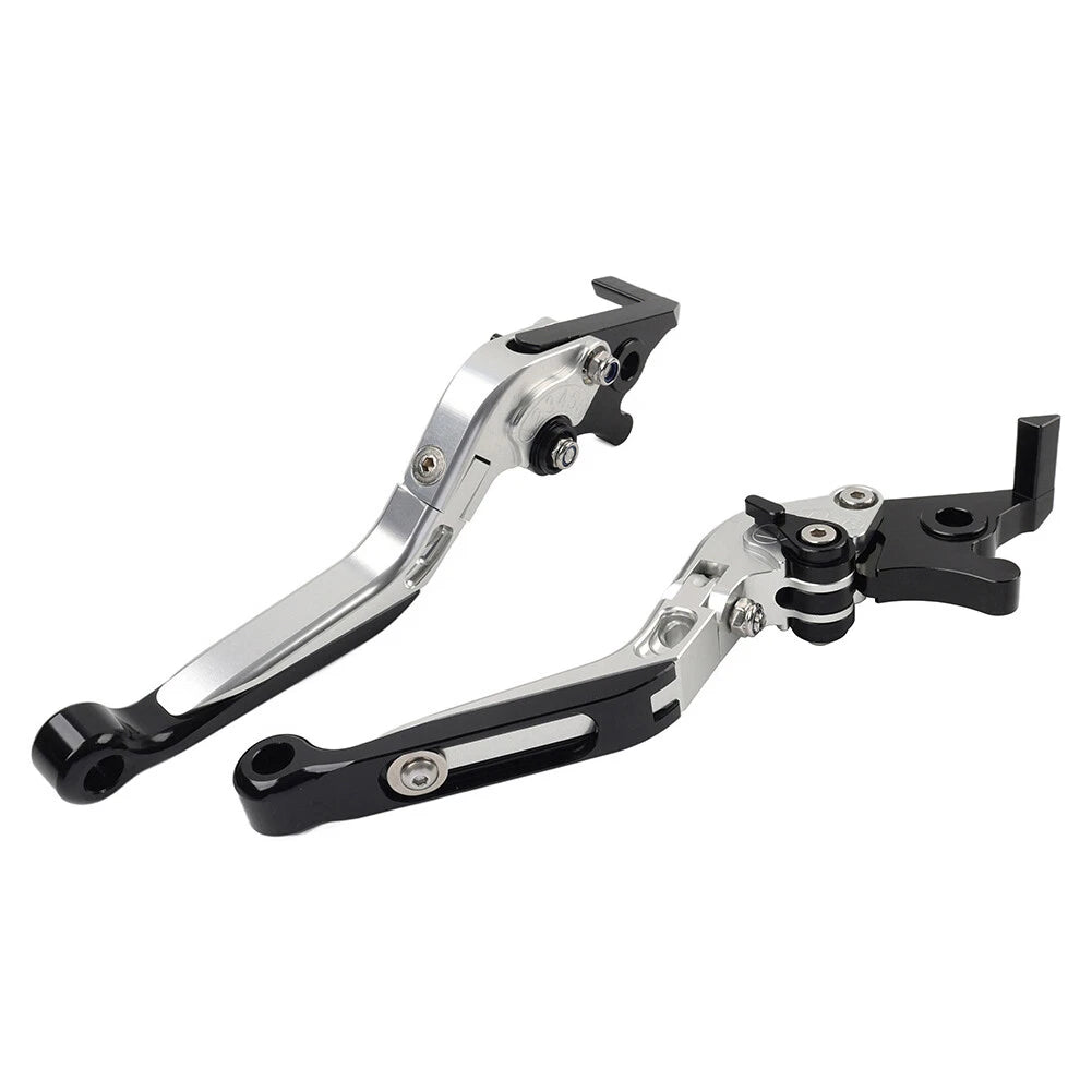 CNC Extendable Brake Clutch Levers for Honda VFR1200F (2010-2014) Silver