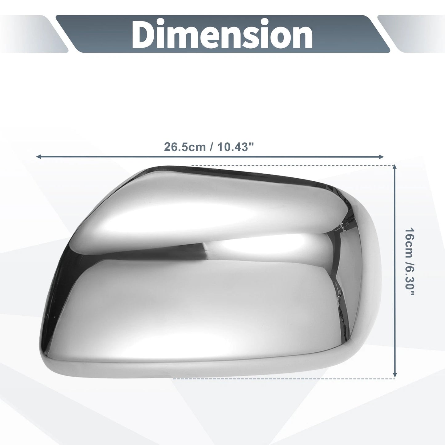 Rearview Mirror Cover Cap Chrome Plated for Toyota Hilux Vigo (2005-2011)