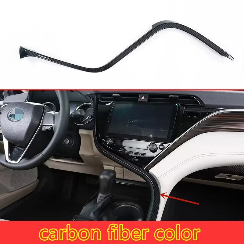 Carbon Fiber Center Console Trim Cover for Toyota Camry (2018–2024)