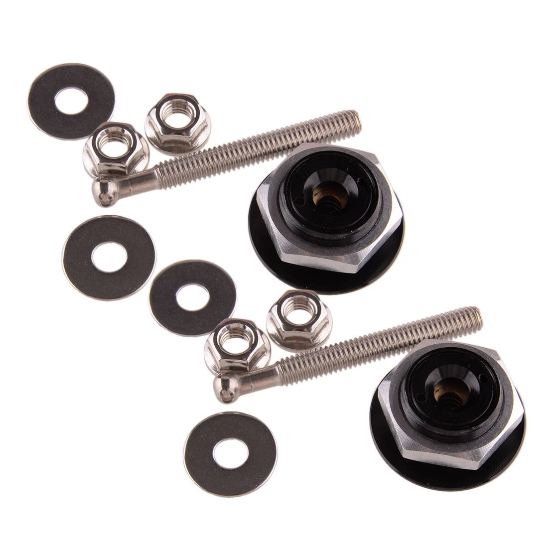 2 x Universal Car Quick Release Push Button Hood Lock Kit for Various Models